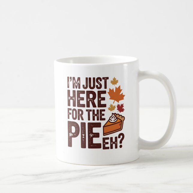 Rolig kanadensisk Thanksgiving Paj 'Eh' Retro Höst Kaffemugg (Höger)