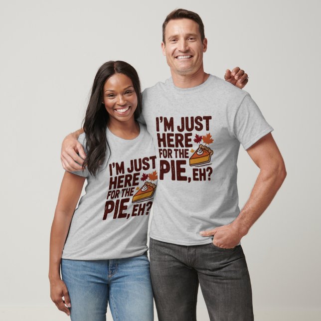 Rolig kanadensisk Thanksgiving Paj 'Eh' Retro Höst T Shirt (Unisex)