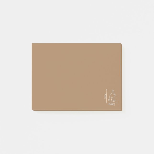 Rolig kanin eller anka, vilda djur diptych post-it block (Framsida)