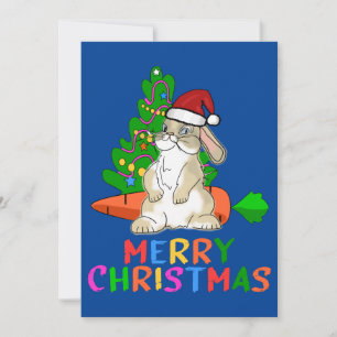 Rolig Kanin God Jul Elegant Julkort