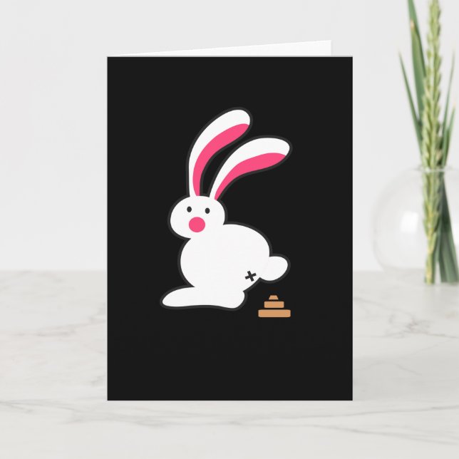 Rolig Kanin Gödsel Kanin Gillar Roligt Kort (Framsida)