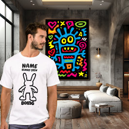 Rolig Kanin Karaktär T-shirt – Boing Custom Crew