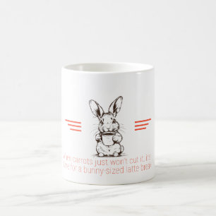 Rolig kanin Latte Paus Kaffe Älskare Citat Kaffemugg