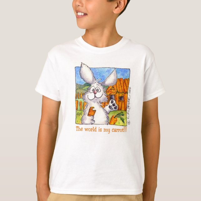Rolig kaninungeT-tröja Tee Shirt (Framsida)