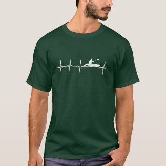 Rolig kanotpaddling sport hjärtslag kärlek t shirt