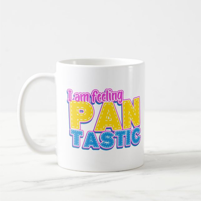 Rolig känsla Panorerar-tastic den Pansexual Kaffemugg (Vänster)