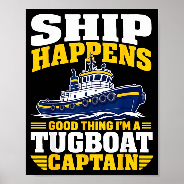 Rolig kapten på bogserbåt  poster (Framsidan)