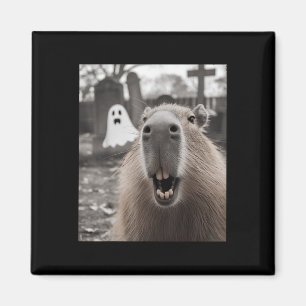 Rolig Kapybara Spöke Halloween Kostym Kapybara Ha Magnet