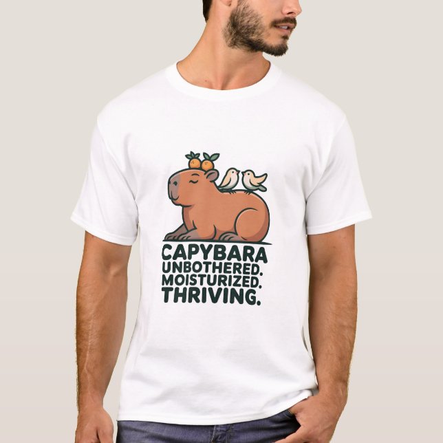Rolig Kapybara T Shirt (Framsida)