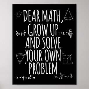 Rolig Kära Matematik Väx Upp Citat Problemlösare Poster