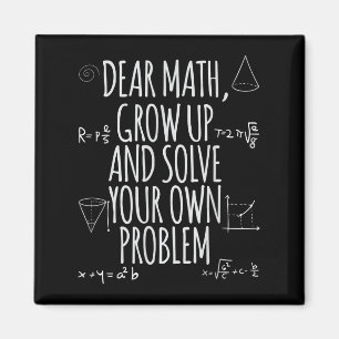 Rolig Kära Matematik Växa Upp Citat Problemlösare Magnet