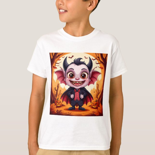 Rolig karaktär för Halloween-samling T Shirt (Framsida)