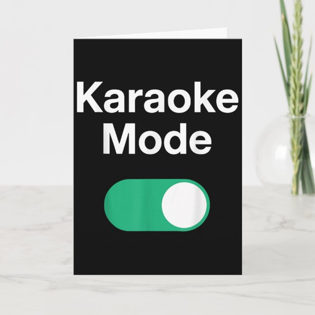 Rolig Karaoke-konst För Män Kvinnor Musik Sångare  Kort (Framsida)