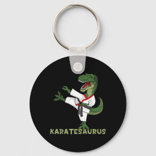 Rolig karate dinosaur Karatesaurus T-Rex grafik Nyckelring