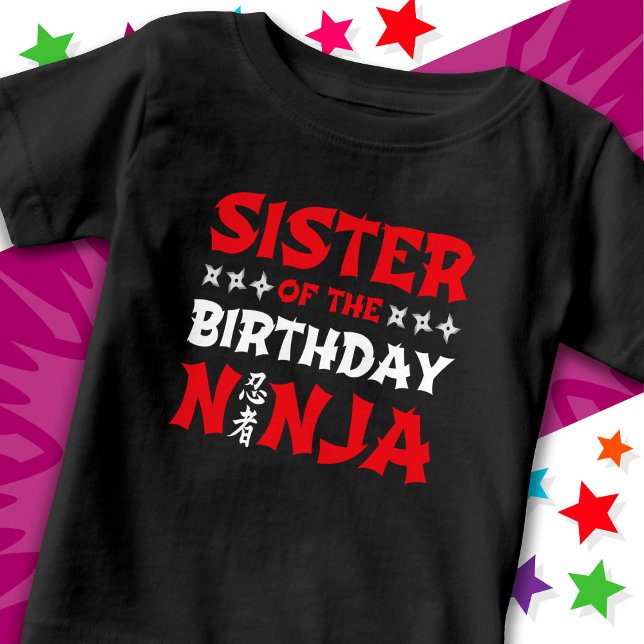 Rolig Karate-fest Barn Syskon till Födelsedagsninj T Shirt (Skapare uppladdad)