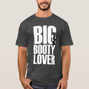 Rolig kärlek till stor stjärt i vit text grafik t shirt