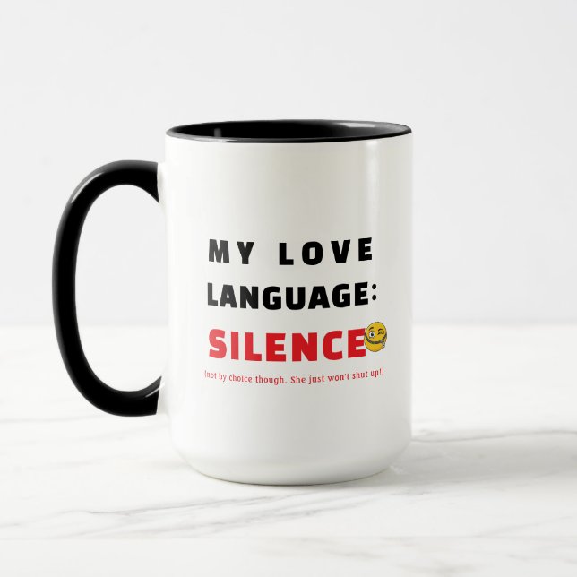 Rolig Kärleksmugg, Sarksast Kaffe Språk Present Ko Mugg (Vänster)