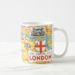 Rolig karta över London England Mugg