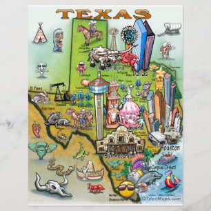 Rolig karta över Texas