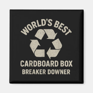 Rolig kartong låda Breaker Downer Sarcastic Retro Magnet