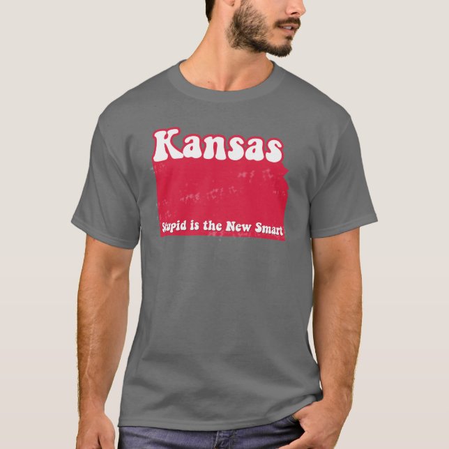 Rolig kasserad sloganKansas statlig utslagsplats Tee Shirt (Framsida)