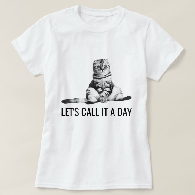Rolig katt anpassningsbar t shirt (Design framsida)