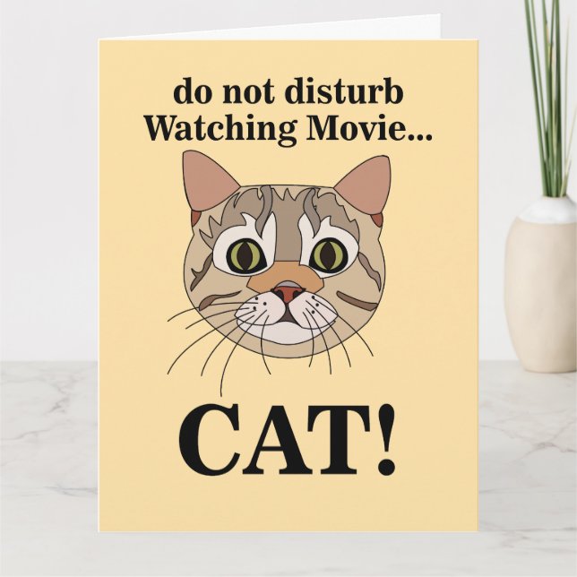 Rolig Katt Ansikte  Kort (Framsida)