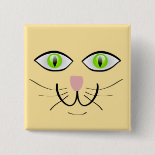 Rolig katt ansikts serie-29034 knapp