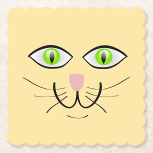 Rolig katt ansikts serie-29034 underlägg papper