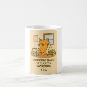 Rolig katt-arbetsmugg kaffemugg