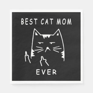 rolig katt bästa kattmamma någonsin jamar med min pappersservett