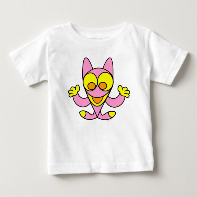 rolig katt bebis skjorta t shirt (Framsida)