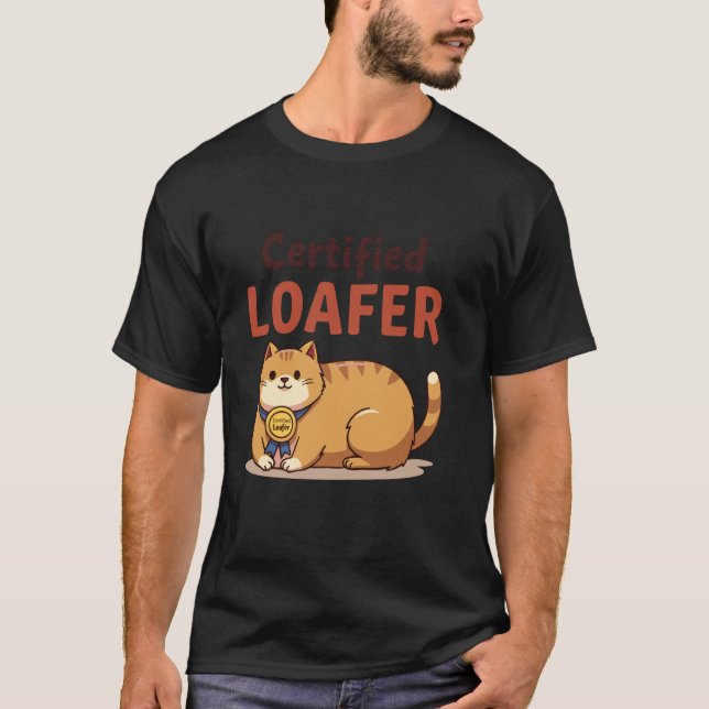 Rolig Katt Bröd Pose Söt Katt T Shirt (Framsida)