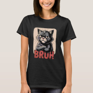 Rolig Katt Bruh För Tonårspojkar Flickor Män Kvinn T Shirt