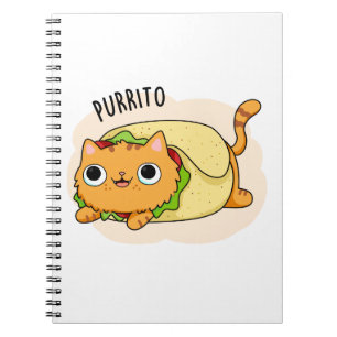 Rolig Katt Burrito Punsj Anteckningsbok