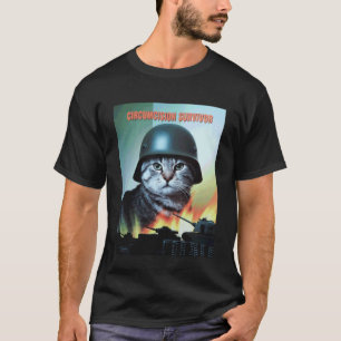 Rolig Katt Citat Circumcision Överlevare Parodi Hu T Shirt
