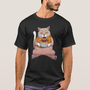 Rolig katt Cupcake Design För Män Kvinnor Bakning  T Shirt