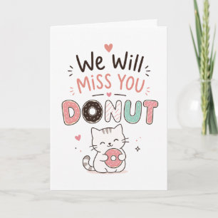 Rolig katt Donut Avskedspresent till kollega Pensi Kort
