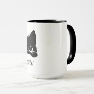 Rolig Katt Dricker Kaffe Söt Kaffemugg