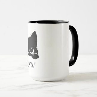 Rolig Katt Dricker Kaffe Söt Kaffemugg