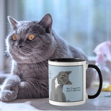 Rolig Katt Fars Dag Grå Katt Blå