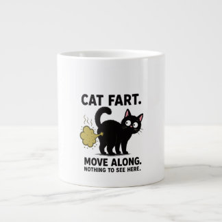 Rolig Katt Fjärt Rör Er Inget Att Se Här Jumbo Mugg