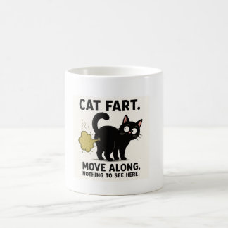 Rolig Katt Fjärt Rör Er Inget Att Se Här Kaffemugg