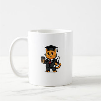 Rolig katt för examen inom företagsadministration kaffemugg