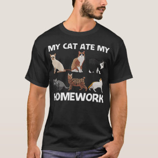 Rolig Katt För Pojkar Kattälskare Katt Dam Kitty K T Shirt