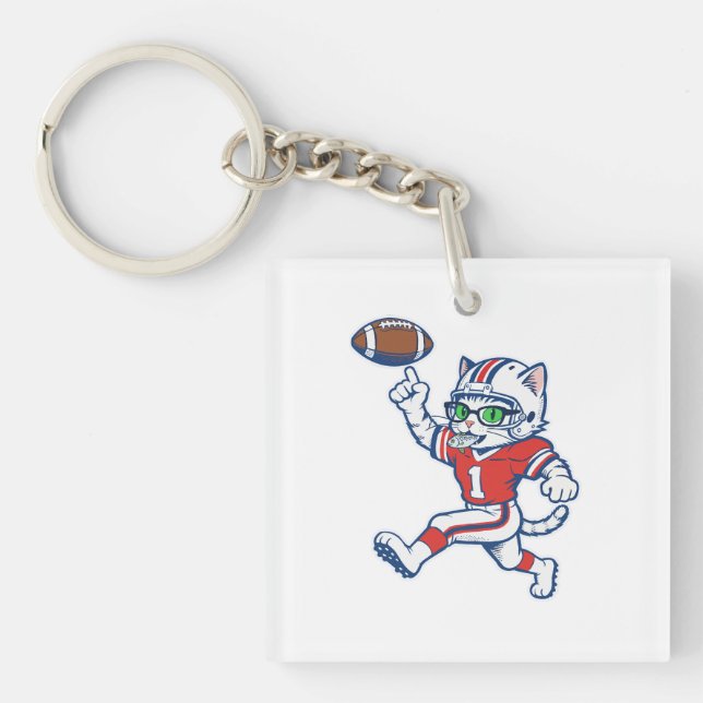 Rolig katt fotbollsspelare (Framsidan)