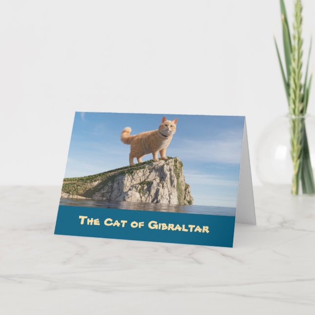 Rolig katt från Gibraltar Kort (Framsida)