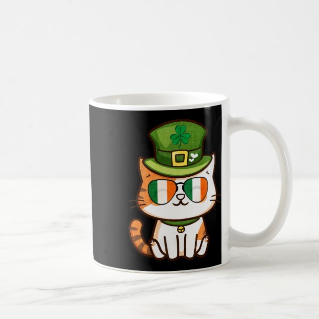 Rolig Katt Glad St Patricks Day  Kaffemugg (Höger)