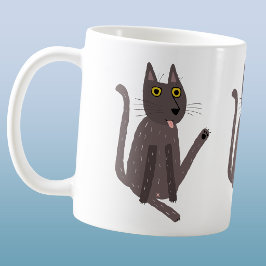 Rolig katt Humor Kaffemugg