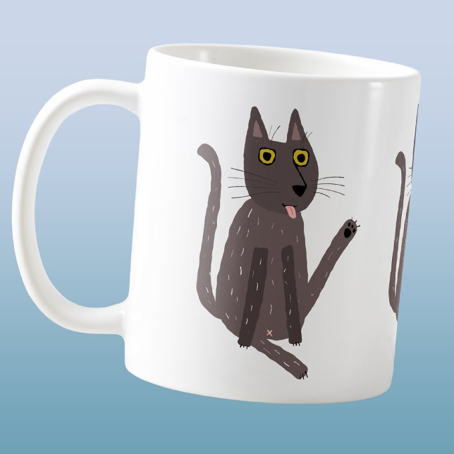 Rolig katt Humor Kaffemugg (Funny cat humor mug)
